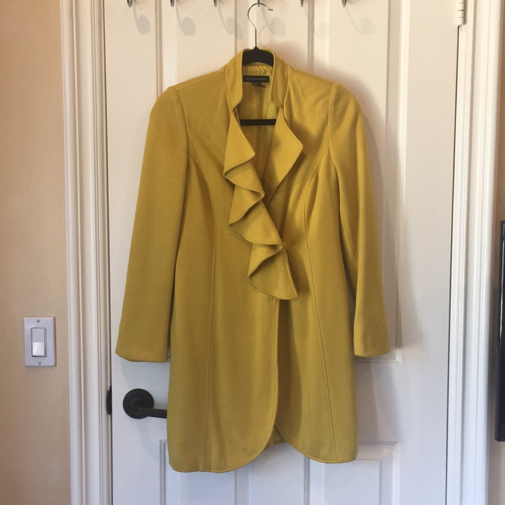 INC JACKET XSMALL IN YELLOW WITH RUFFLES